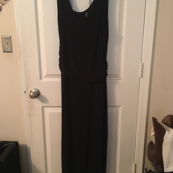 Like New Tahari L Black Modal Maxi with High Slit - Picture 4 of 8
